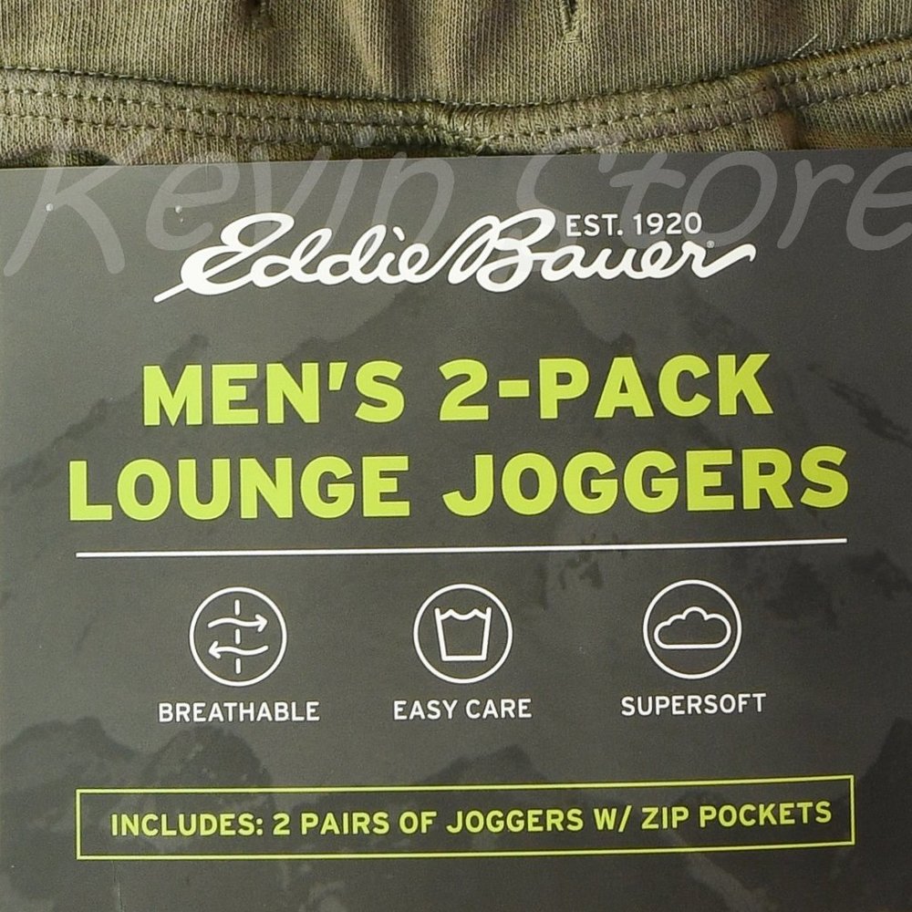 GREEN Eddie Bauer‎ Men’s Jogger, 2-pack - Picture 2 of 4
